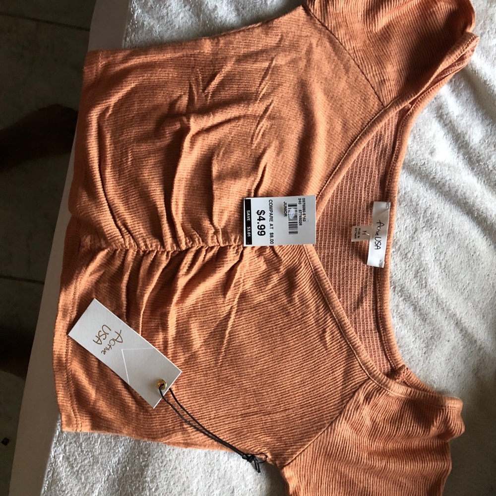 burnt orange beach crop top !